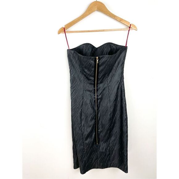 NADA Boned Strapless Textured Zipper Dress - Picture 5 of 9